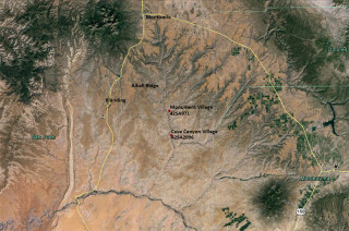 Aerial map of Alkali Ridge