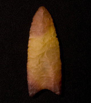 A stone spear tip. 