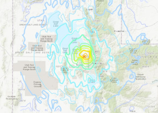 A map of the Salt Lake City earthquake from 2020.